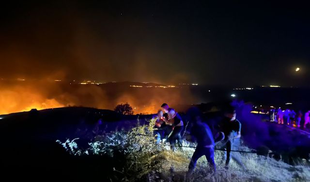 Marmara Adası'nda korkutan yangın