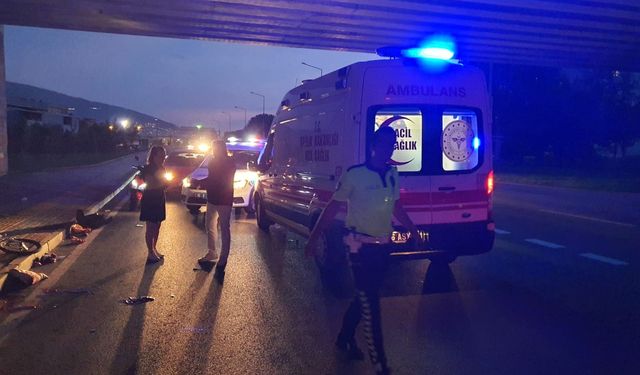 Bursa'da bisiklet sürücüsüne otomobil çarptı