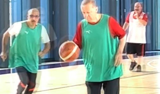 Cumhurbaşkanı Erdoğan'dan basketbol performansı