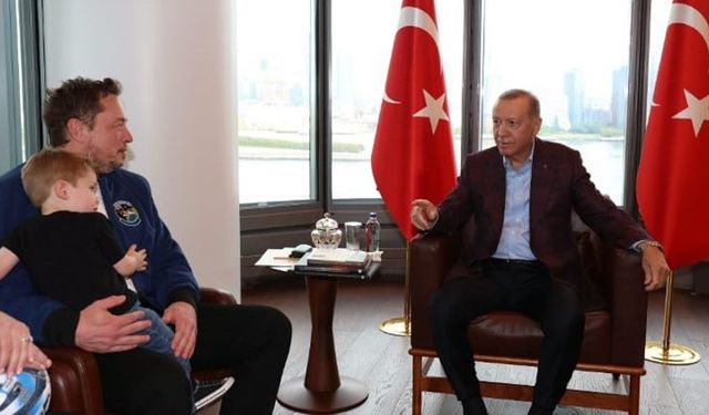 Cumhurbaşkanı Erdoğan, ABD'de Türkevi'nde Elon Musk ile görüştü