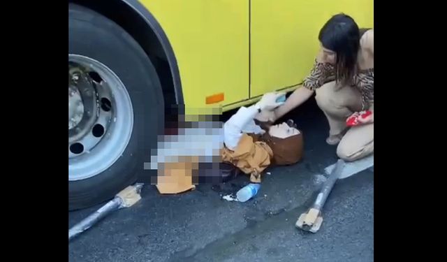 İstanbul Fatih’te İETT otobüsü ile motosiklet çarpıştı! Hamile kadın otobüsün altında kaldı