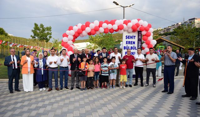 Kestel Belediyesi tarafından yapılan Şehit Eren Bülbül Parkı hizmete açıldı