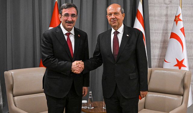 Cumhurbaşkanı Yardımcısı Yılmaz, KKTC Cumhurbaşkanı Ersin Tatar ile görüştü