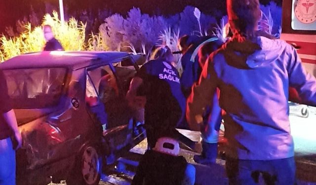 Manisa Akhisar ilçesinde otomobil zeytin bahçesine uçtu: 1 ölü, 3 yaralı