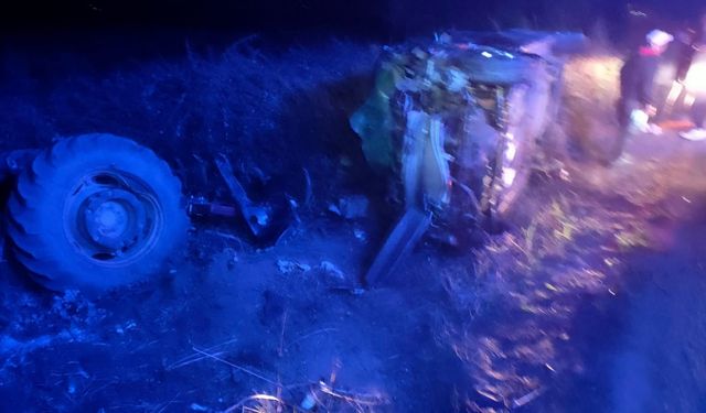 Balıkesir Gönen ilçesinde kamyonet ile traktör çarpıştı: 1 ölü, 2 yaralı