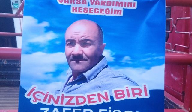 Giresun Görele ilçesinde sosyal medyanın gündemindeki muhtar adayı Zafer Fison’a afiş cezası