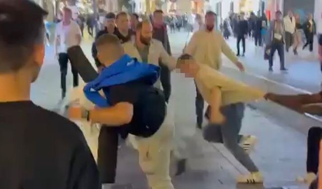 Taksim’de saç ektirme kavgası! Pansuman yapılmayınca esnafa saldırdılar