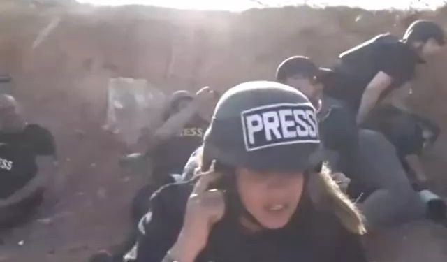 Gazze sınırına yakın Sderot kentinde Türk gazetecilerin yanına roket düştü