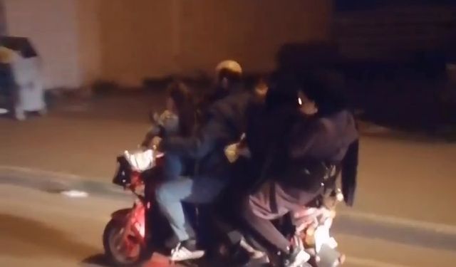 Bursa - Ankara Yolu’nda 6 kişi bir motosiklete bindiler