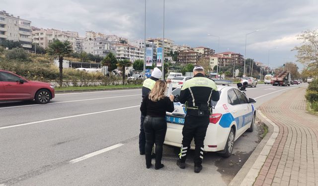 Mudanya’da hız yapan sürücülere ceza kesildi