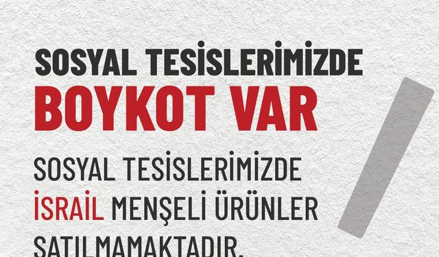 Bursa’da belediyelerden İsrail menşeli ürünlere boykot
