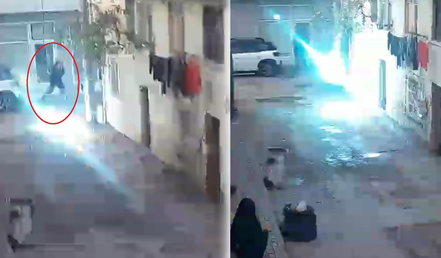 Bursa’da elektrik teli bomba gibi patladı! O an da video çekmek isteyen kadın…