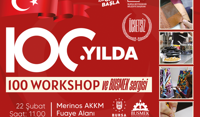 Bursa'da 100 workshop ve BUSMEK sergisi