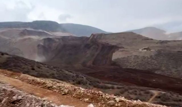 Erzincan İliç ilçesinde maden sahasında toprak kayması! 9 kişi toprak altında