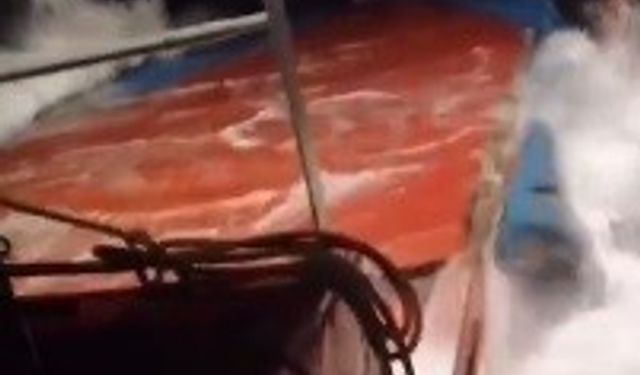 Bursa'da Karacabey boğazında batan gemide yaşadığı dehşetin videosunu eşine gönderdi