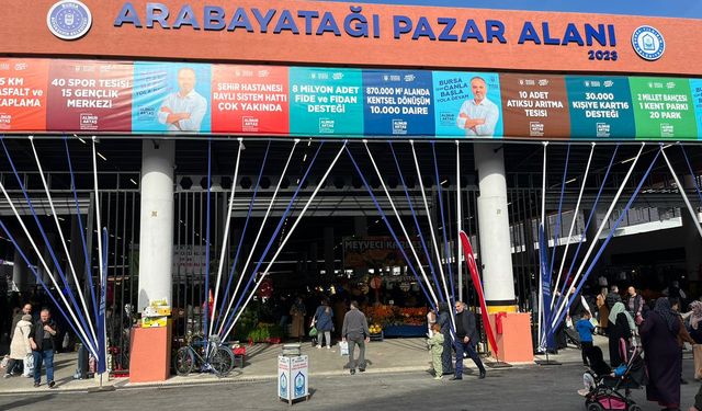 Bursa'da Arabayatağı Kapalı Pazar Alanı'nın açılışı yapıldı