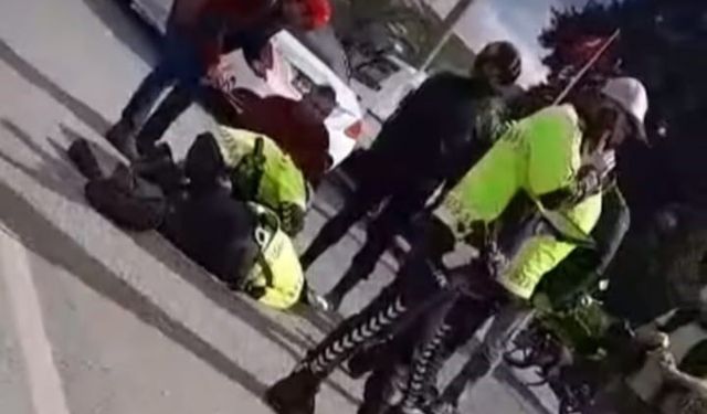İzmir Konak ilçesinde uygulama yapan polis memuruna çarpan sürücü tutuklandı