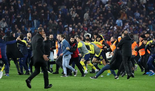 Olaylı Trabzonspor-Fenerbahçe maçı: 12 kişi gözaltında