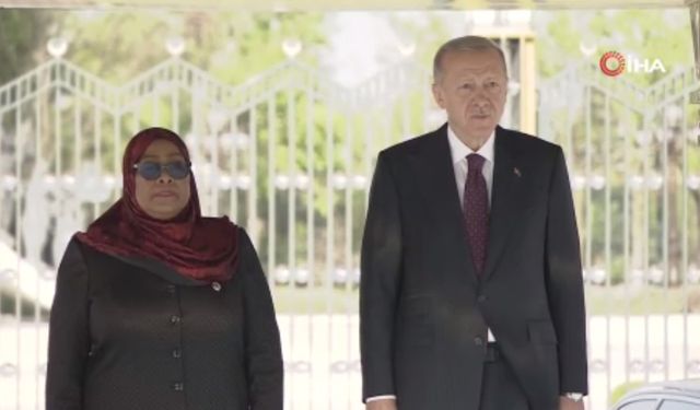 Cumhurbaşkanı Erdoğan, Tanzanya Cumhurbaşkanı Hassan'ı karşıladı