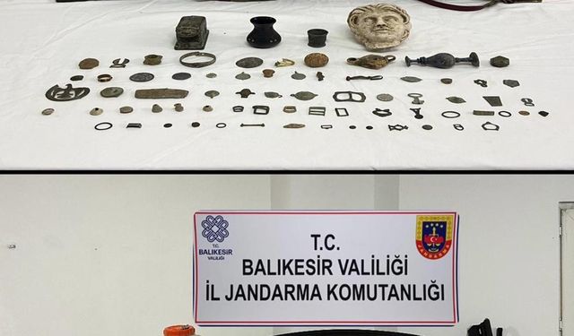 Balıkesir’de tarihi eser kaçakçılarına operasyon! 6 kişi gözaltına alındı