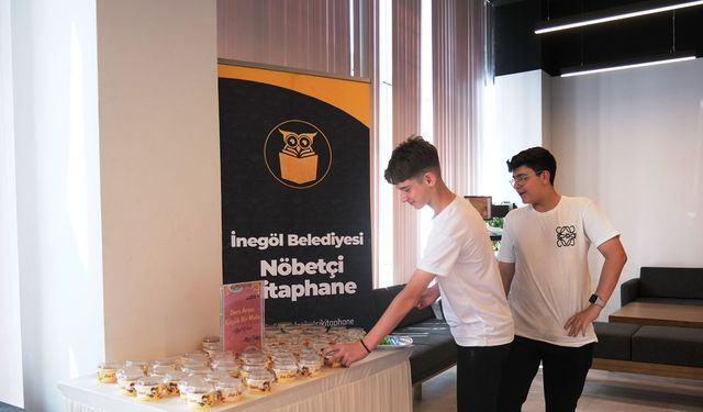 İnegöl Belediyesi’nden öğrencilere sınav öncesi moral ikramları