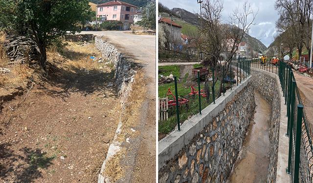 Bursa Büyükşehir'den Gürsu'da dere ıslahı ve kanalizasyon hatları tamamlandı