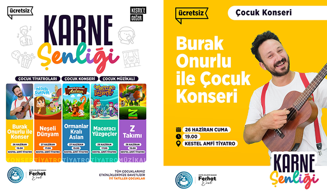 Kestel Belediyesi’nden çocuklara karne hediyesi: Şenlik başlıyor