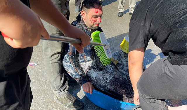 Bursa'da düğün öncesi damada işkence gibi eğlence
