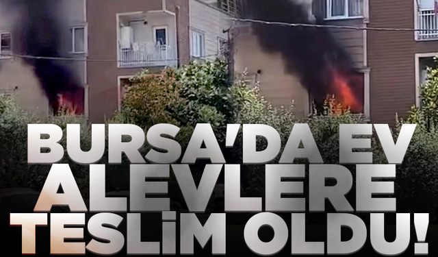 Bursa'da ev alevlere teslim oldu