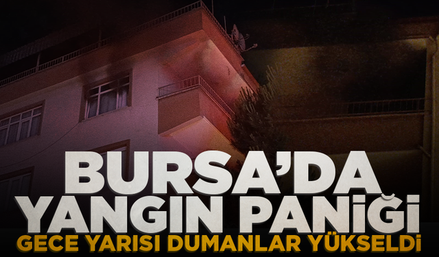 İnegöl'de gece yarısı yangın paniği! Apartman alarma geçti