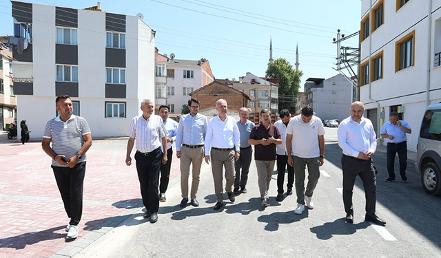 Başkan Taban tamamlanan asfalt ve otopark çalışmalarını yerinde inceledi