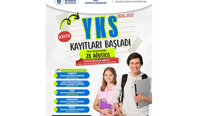Büyükşehir YKS kursları için kayıtlar başladı