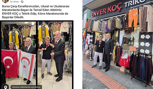 Kıbrıs Maratonu öncesi Bursalı Veteran atlete anlamlı ziyaret