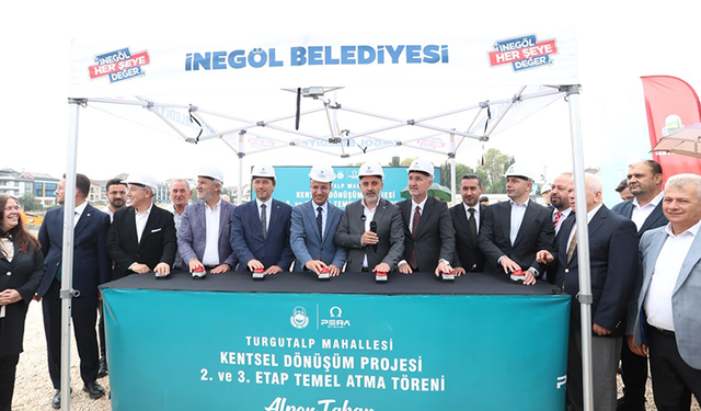 İnegöl'de kentsel dönüşümün 2. ve 3. etaplarında temel atıldı