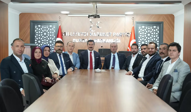 Başkan Ercan Özel’den MHP Bursa İl Başkanı Özcanbaz’a hayırlı olsun ziyareti