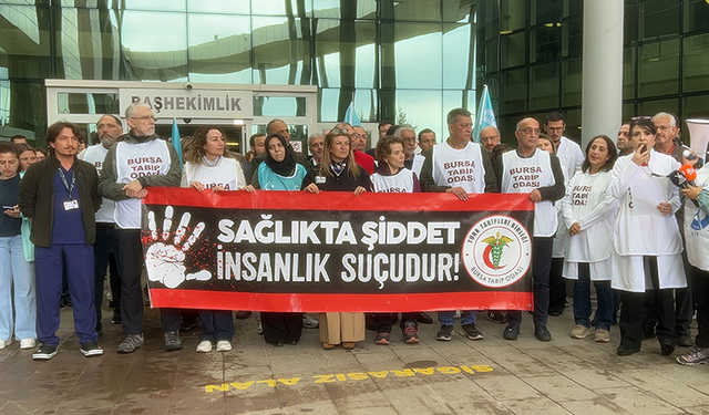 Mudanya'da sağlık çalışanına yönelik şiddete tepki