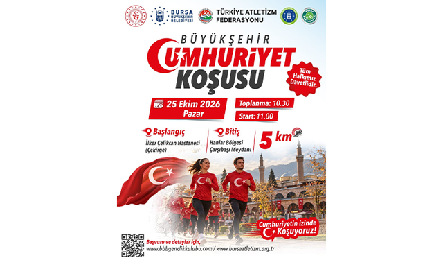 Bursa'da 29 Ekim coşkusu koşuyla start alacak