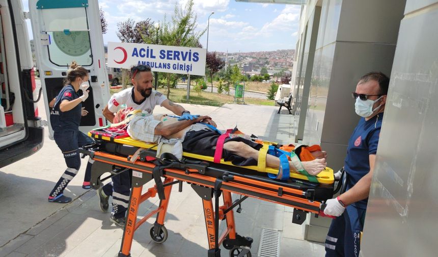 Tekirdağ'da trafik kazasında yaşlı adam ağır yaralı