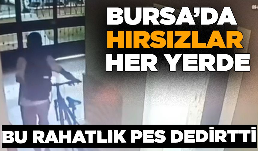 Bursa’da bisiklet hırsızı kameralara yakalandı