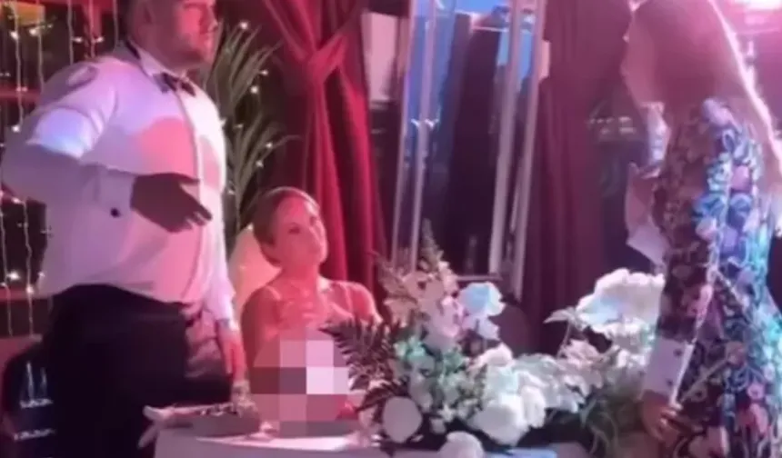 Damadın eski sevgilisi düğünü bastı!