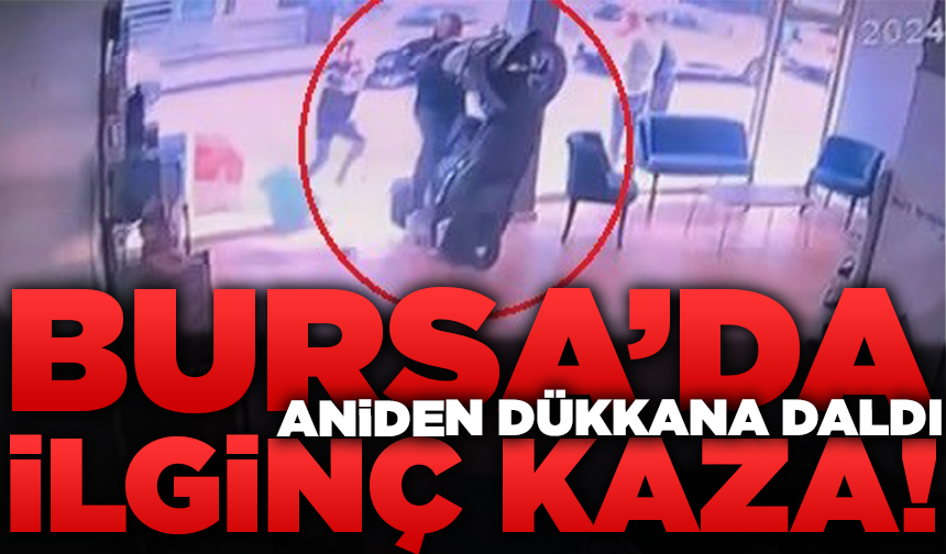 Bursa'da elini gaz pedalında unuttu, dükkana daldı!
