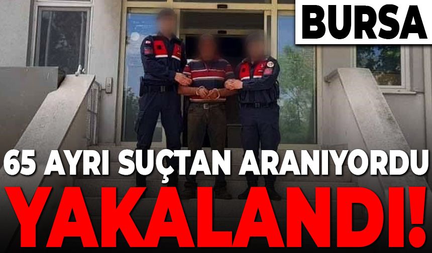 Bursa'da 65 adet suç kaydı ile aranan şahıs yakalandı