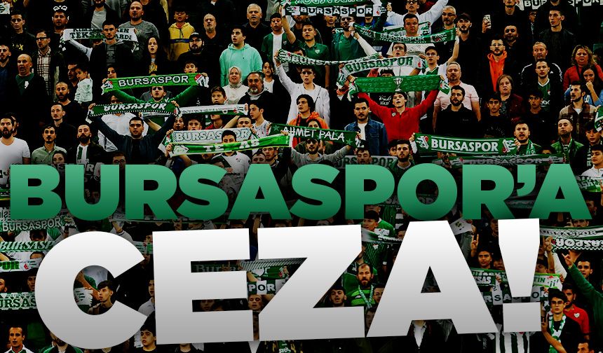 Bursaspor'a 1 maç seyircisiz oynama cezası
