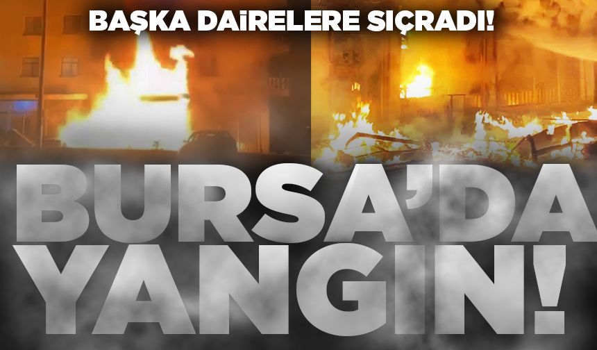 Bursa'da bir dükkanda çıkan yangın evlere sıçradı