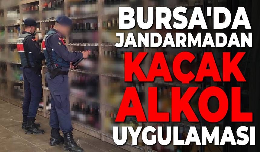 Bursa'da jandarmadan kaçak alkol uygulaması