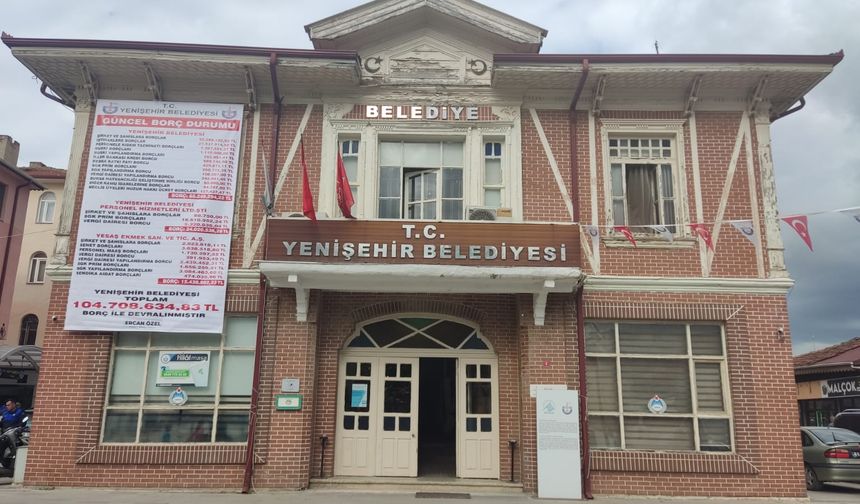 Yenişehir Belediyesi'nin borcu açıklandı