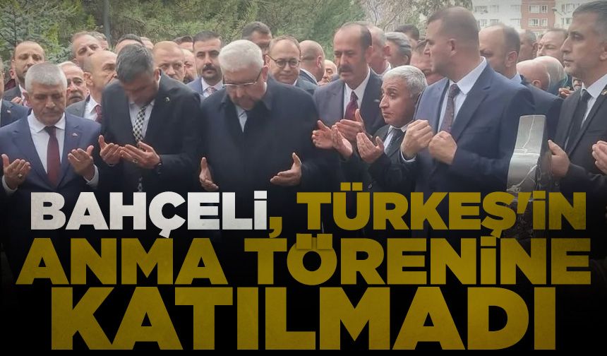 Devlet Bahçeli, Alparslan Türkeş'in anma törenine katılmadı