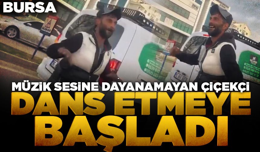 Bursa'da müzik sesini duyunca dans etmeye başladı