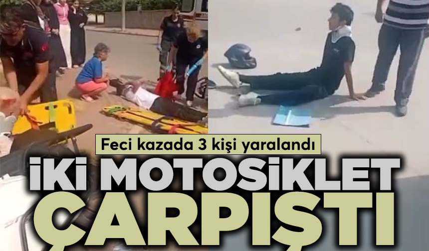 Bursa'da iki motosiklet çarpıştı: 3 yaralı