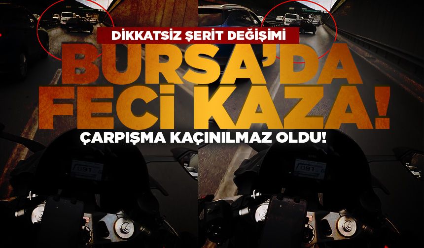 Bursa’da motosikletli sürücü önüne kıran otomobile çarptı!